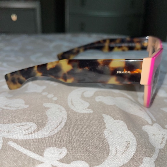 PRADA | Authentic POEME Sunglasses Cat Eye Neon Pink Tortoise - Picture 2 of 15